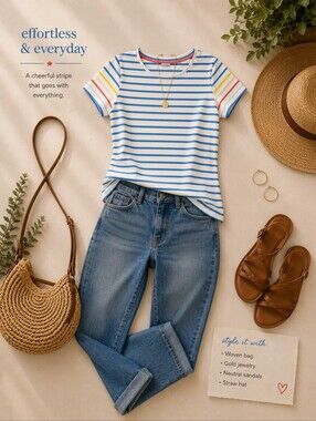 Boden Striped Top Size 2